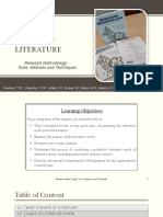 Review of Literature: Research Methodology: Tools, Methods and Techniques