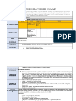 PLANIFICADOR DE ACTIVIDADES de Semana 29