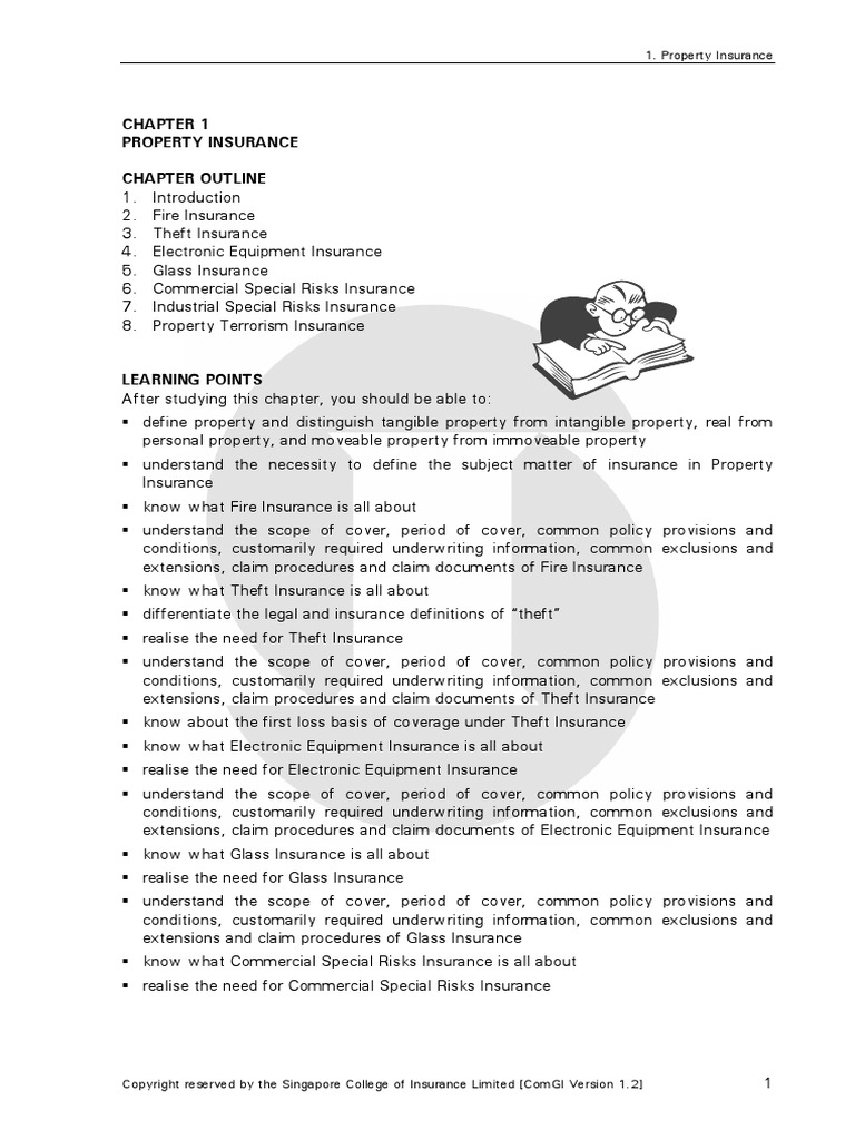 ComGI 6th Ed Ver 1.2 - Chapter 1 | PDF | Insurance | Property Insurance