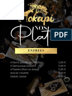 Menu Okapi