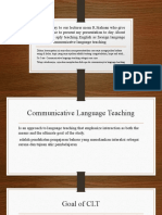 Communicative language teaching