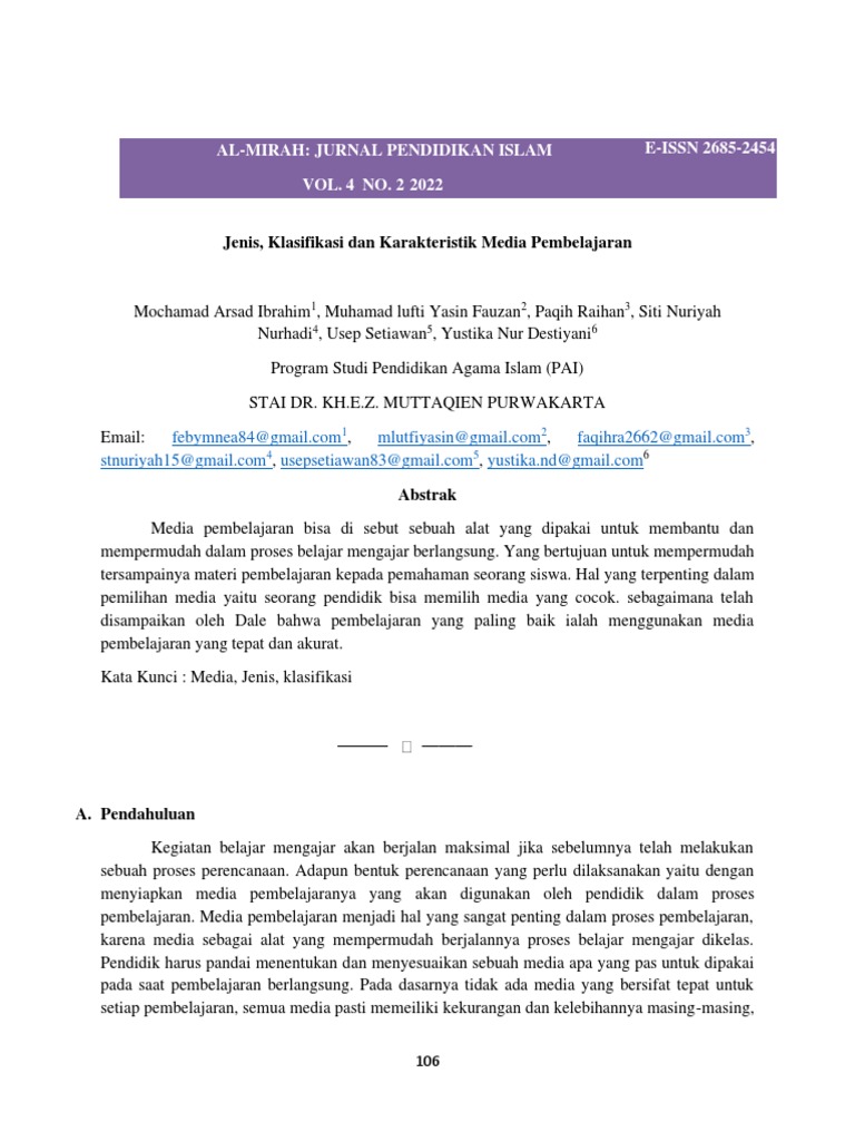 Al-Mirah: Jurnal Pendidikan Islam VOL. 4 NO. 2 2022 E-ISSN 2685-2454 | PDF