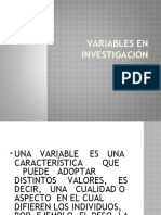 Variables en investigación: clasificación y operacionalización