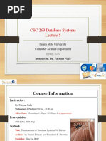 CSC 263 Database Systems: Salem State University Computer Science Department