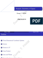 T. Pham: Chapter 2: Analytic Geometry of Space