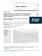 Epidemiology and Risk Factors For Bronchopilmonary Dysplasia Less 32 Weeks