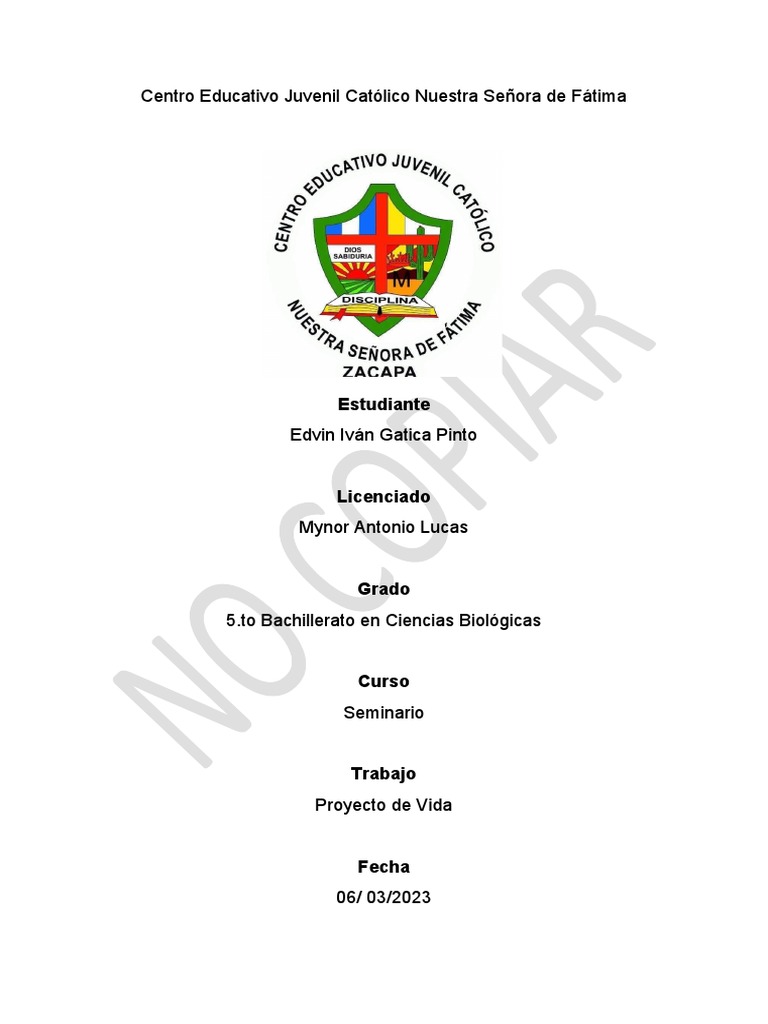 Centro Educativo Juvenil Católico Nuestra Señora de Fátima PDF