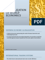 Globalization of world economics defined
