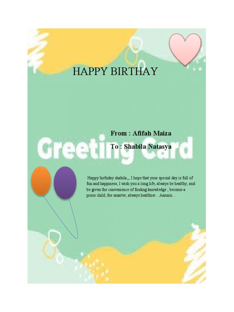 Greeting Card Happy Birthay PDF