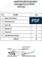 Jumlah: No - Materi Jam Dasar Ar 2 Dimensi 2 Storyboard Ar Point Ar 4 Kontenar 6 5 Createar 8 6 Implementasi Di Kelas 10