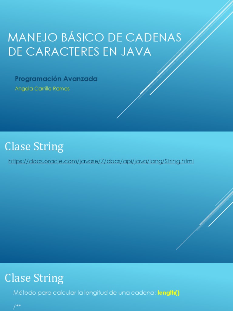 Cadenascaracteres string java pdf cadena inform tica datos de