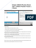 Cisco 02 - Belajar CISCO Router Dasar - CISCO Router - CISCO Packet Tracer - Konfigurasi Dasar