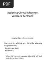 Assigning Object Reference Variables, Methods