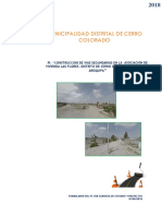 Construcción de vías secundarias en la Asociación de Vivienda Las Flores, Cerro Colorado