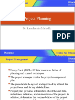 Project Planning: Dr. Ramchandra Mahadik