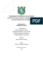Universidad Tecnológica de Los Andes Facultad de Ciencias Jurídicas, Contables y Sociales Escuela Profesional de Contabilidad
