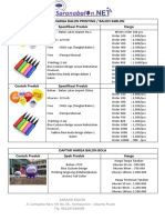 Daftar Harga Balon Printing / Balon Sablon Contoh Produk Spesifikasi Produk Harga