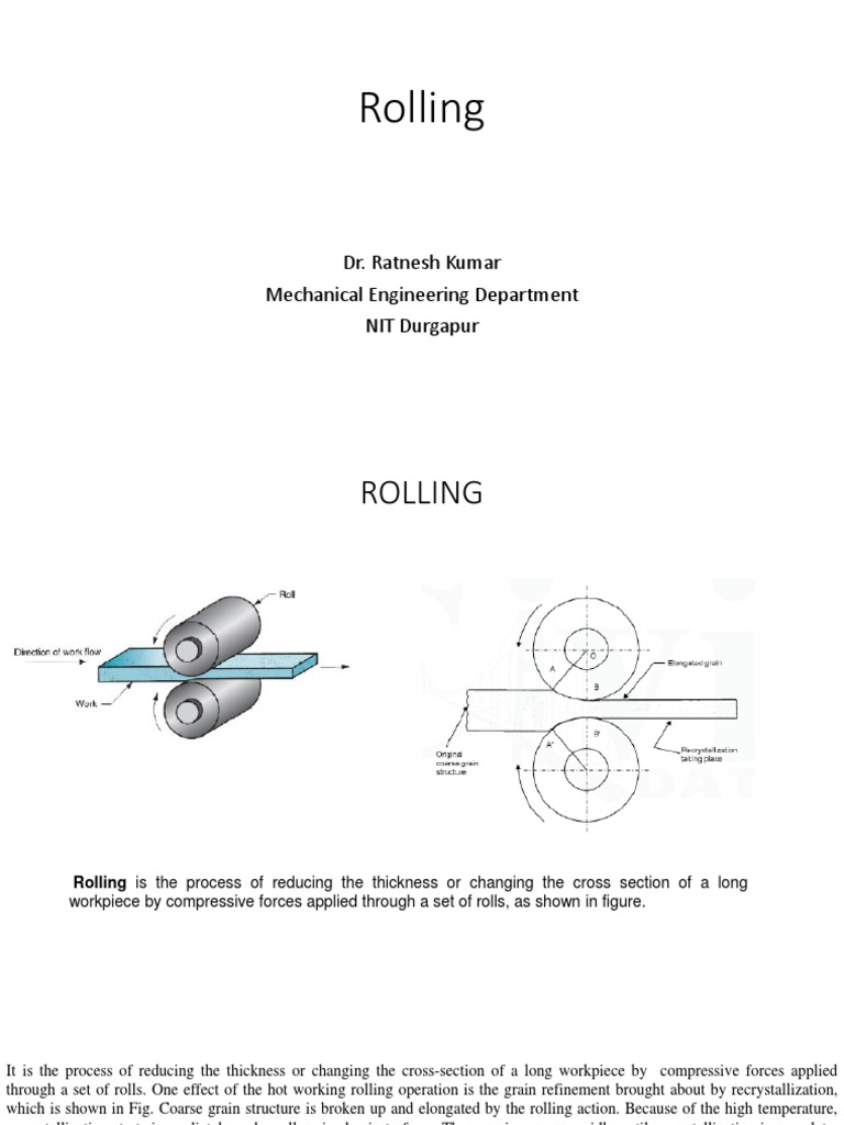 Overview of Rolling Processes and Mills | PDF | Rolling (Metalworking ...