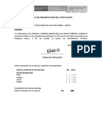 Carta de Presentación Del Postulante: PNADP-URH-GPE-F-004/Rev.1