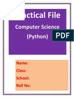 Practical File: Computer Science (Python)