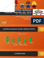 Laporan Imunisasi Periode Januari-Juli 2022: Oleh: Yuhadi Effendi, S.Kep., Ns