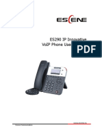 Es290 Ip Innovative Voip Phone User Manual: Escene Communication