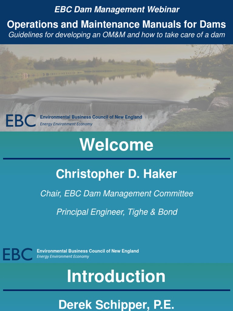 Presentations Dam Management inar Operations and Management Manuals For Dams Download Free