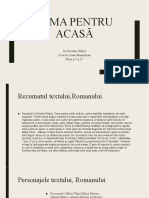 Tema Pentru Acasă: de Nicolaie Dabija Creat de Josan Maximilian Clasa A 7-A,,c"