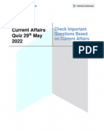 Current Affairs Quiz 29 May 2022
