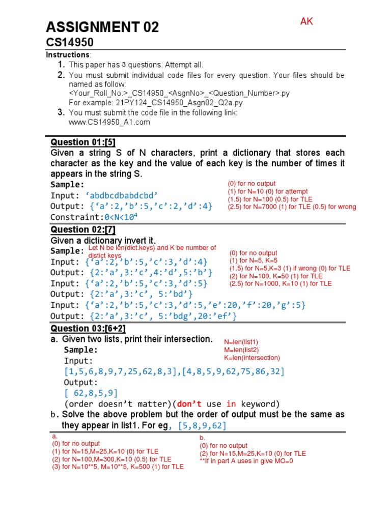 data structures assignment questions