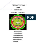 Laporan Praktikum Fisika Kincir Air: Penerapan HK - Bernoulli