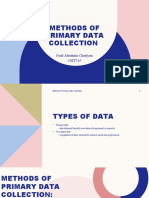 Methods of Primary Data Collection: Noel Abraham Cheriyan CSIT745