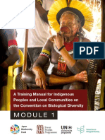 A Training Manual For Indigenous Peoples and Local Communities On The Convention On Biological Diversity