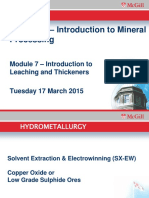 MIME 341 - Introduction To Mineral Processing