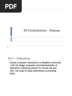 HCI Foundations - Human