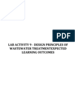 Lab Activity 9 - Design Principles of Wastewater Treatmentexpected Learning Outcomes