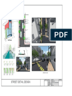 Street Detail Design with Pedestrian Access and Solar Lights