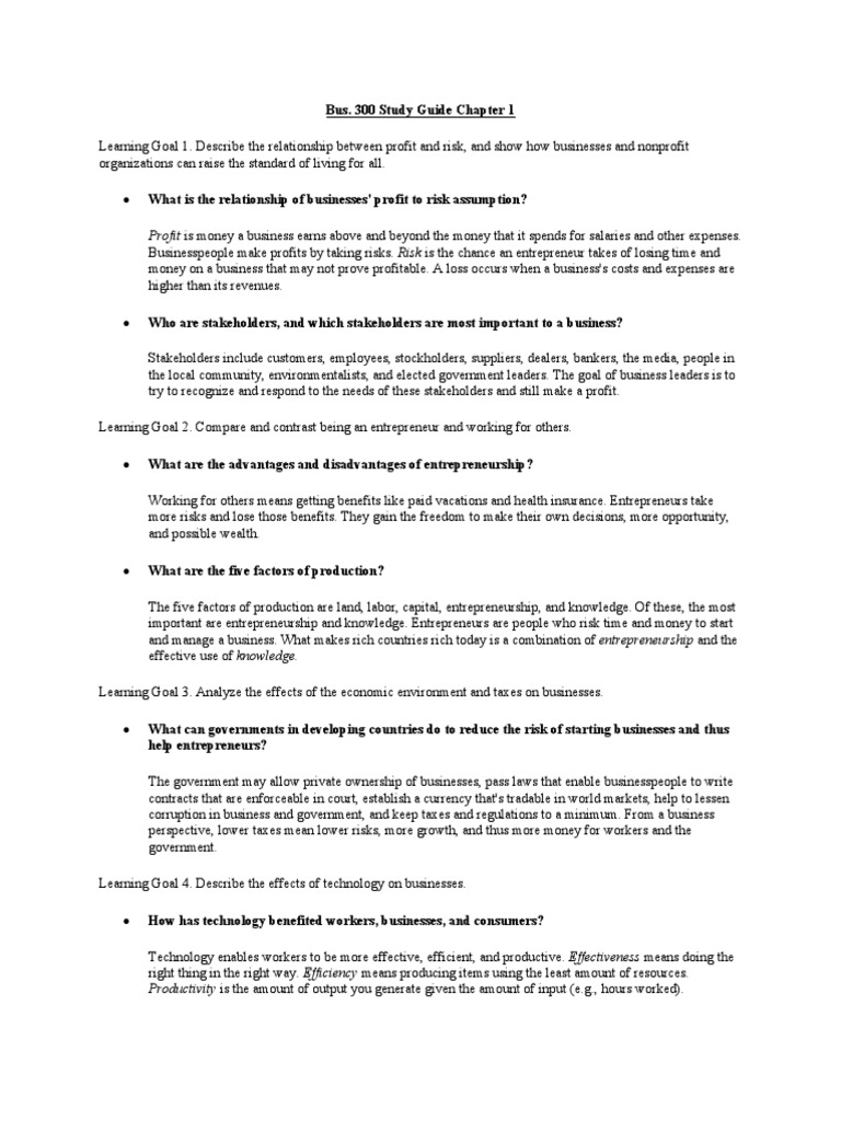 Understanding business fundamentals a comprehensive summary of key
