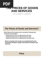 Lesson 2 The Prices of Goods and Services