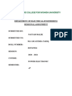 Department of Electrical Engineering Sessional Assignment