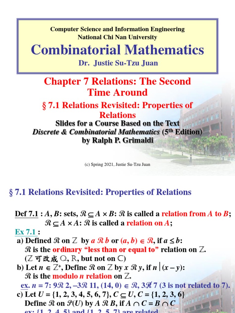 Properties of Relations in Mathematics | PDF | Vertex (Graph Theory ...