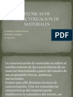 Tecnicas de Caracterizacion de Villavicencio Vasquez