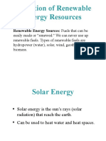 Definition of Renewable Energy Resources