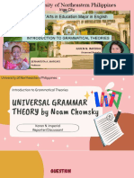 Universal Grammar Theory of Noam Chomsky Part 2 of 3 Reported by K. Imperial 2022
