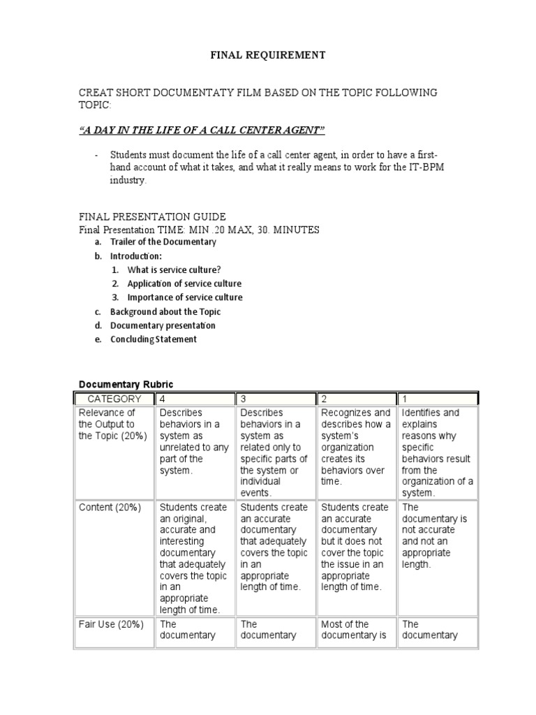 Service Culture Final Requirement | PDF