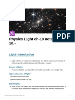 Physics Light Ch-10 Notes Class 10 2023-24 by DFH