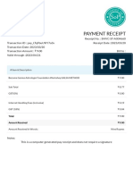 Payment Receipt: School of Prosperity