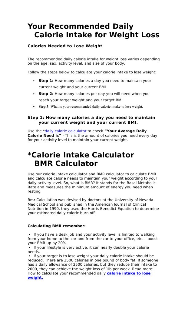Calorie Calculator: Determine Daily Caloric Intake