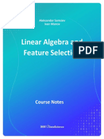 Linear Algebra and Feature Selection - Course Notes