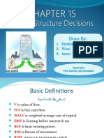 CH 15 Capital Structure Decisions